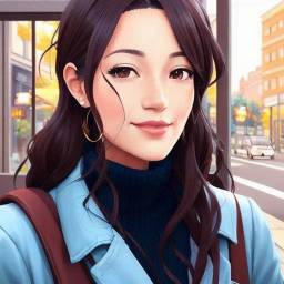 Anime profile picture for female - Café