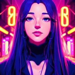 Anime profile picture for female - Neón