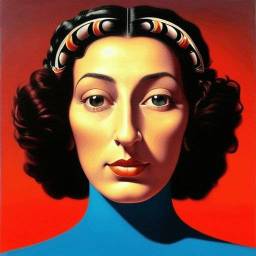 Artistic profile picture in the style of Dali for female