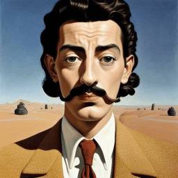 Artistic profile picture in the style of Dali for male