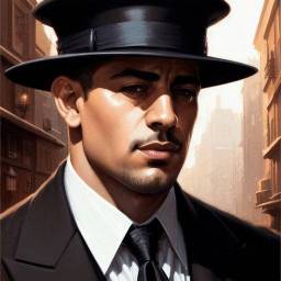 Realistic profile picture for male - Mafioso